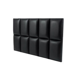 Panel Ścienny Tapicerowany Gładki Czarny PSG-2