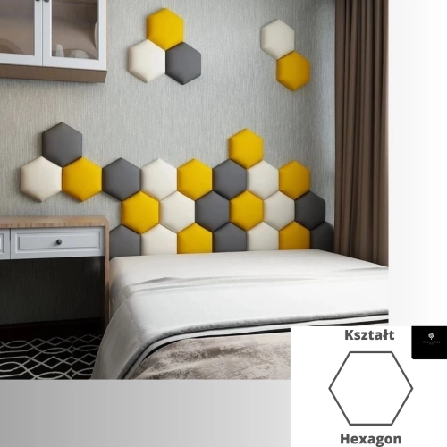 Panel Ścienny Tapicerowany Gładki Hexagon PSG-7