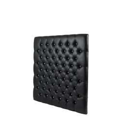 Panel Ścienny Pikowany Czarny Ekoskóra Guzik Kryształ PSP-1