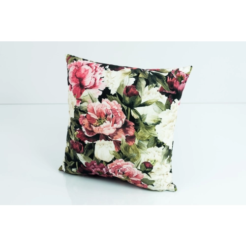Poduszka Kwadratowa Welur Piwonie 01 Soft