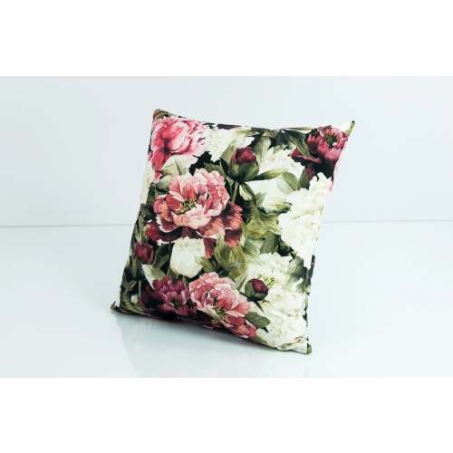 Poduszka Kwadratowa Welur Piwonie 01 Soft