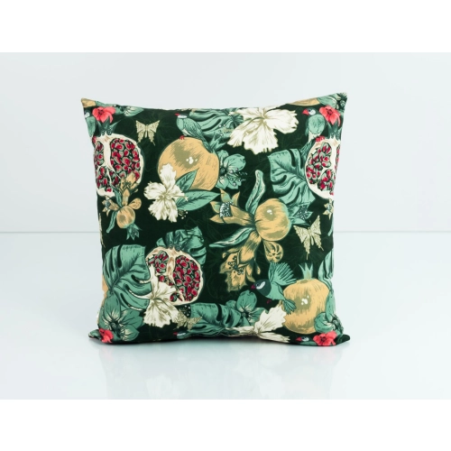 Poduszka Kwadratowa Welur Granaty 01 Soft