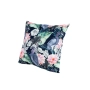 Poduszka Kwadratowa Welur Akwarela Kwiaty Ptak