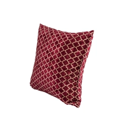 Poduszka Kwadratowa Welur Maroko Bordo 03