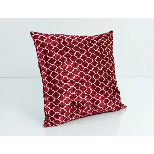 Poduszka Kwadratowa Welur Maroko Bordo 03