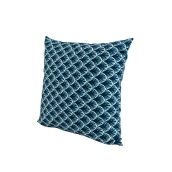Poduszka Kwadratowa Welur Łuska Navy Blue