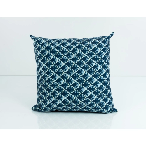 Poduszka Kwadratowa Welur Łuska Navy Blue