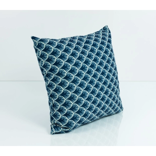 Poduszka Kwadratowa Welur Łuska Navy Blue