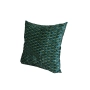 Poduszka Kwadratowa Welur Złote Liście Zieleń 03