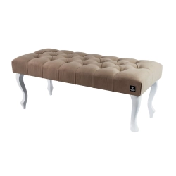 Ławeczka Pufa Pikowana Cappuccino Guzik Kryształ LPP-1 Rozmiary od 50 cm do 120 cm