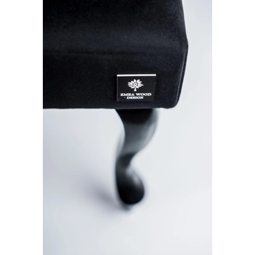 Ławeczka Pufa Pikowana Czarna Guzik Kryształ LPP-1 Rozmiary od 50 cm do 120 cm