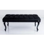 Ławeczka Pufa Pikowana Czarna Guzik Kryształ LPP-1 Rozmiary od 50 cm do 120 cm