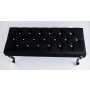 Ławeczka Pufa Pikowana Czarna Guzik Kryształ LPP-1 Rozmiary od 50 cm do 120 cm