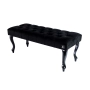 Ławeczka Pufa Pikowana Czarna Guzik Kryształ LPP-1 Rozmiary od 50 cm do 120 cm