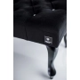 Ławeczka Pufa Pikowana Czarna Guzik Kryształ LPP-1 Rozmiary od 50 cm do 120 cm