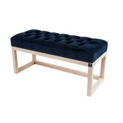 Ławeczka Pufa Pikowana Granat Guzik Tapicerowany LPP-2 Rozmiary od 50 cm do 200 cm