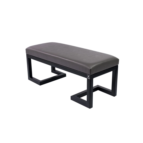 Ławka Pufa Tapicerowana Siedzisko Gładkie Ekoskóra Grafit LGM-1 Rozmiary od 50 cm do 200 cm