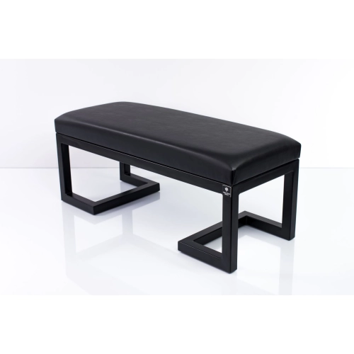 Ławka Pufa Tapicerowana Siedzisko Gładkie Ekoskóra Czarny LGM-1 Rozmiary od 50 cm do 200 cm