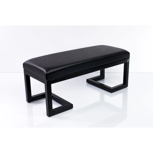 Ławka Pufa Tapicerowana Siedzisko Gładkie Ekoskóra Czarny LGM-1 Rozmiary od 50 cm do 200 cm