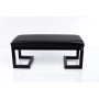 Ławka Pufa Tapicerowana Siedzisko Gładkie Ekoskóra Czarny LGM-1 Rozmiary od 50 cm do 200 cm