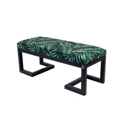 Ławka Pufa Tapicerowana Liście Tropikalne LGM-1 Rozmiary od 50 cm do 200 cm