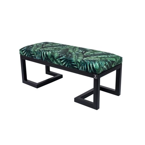Ławka Pufa Tapicerowana Liście Tropikalne LGM-1 Rozmiary od 50 cm do 200 cm