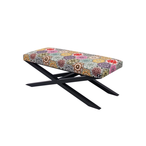 Ławka Pufa Tapicerowana Hexagony Mandala LGM-10 Rozmiary od 50 cm do 200 cm