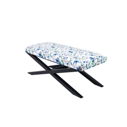 Ławka Pufa Tapicerowana Kwiaty Malowane LGM-10 Rozmiary od 50 cm do 200 cm