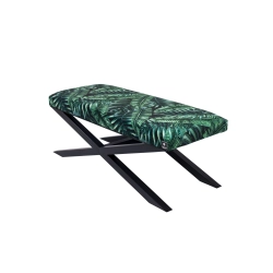 Ławka Pufa Tapicerowana Liście Tropikalne LGM-10 Rozmiary od 50 cm do 200 cm