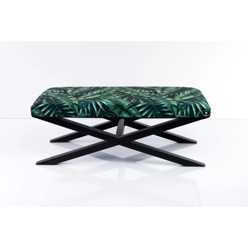 Ławka Pufa Tapicerowana Liście Tropikalne LGM-10 Rozmiary od 50 cm do 200 cm
