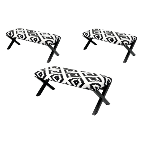 Ławka Pufa Tapicerowana Etno Pixel Duży LGM-11 Rozmiary od 50 cm do 200 cm