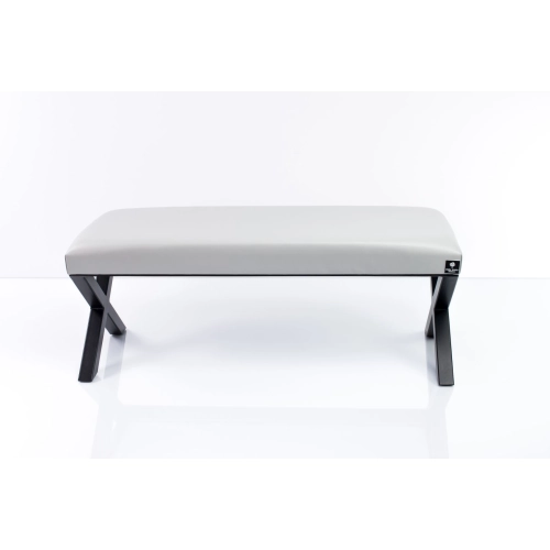 Ławka Pufa Tapicerowana Siedzisko Gładkie Ekoskóra Popiel Stal LGM-11 Rozmiary od 50 cm do 200 cm