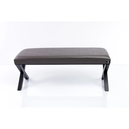 Ławka Pufa Tapicerowana Siedzisko Gładkie Ekoskóra Grafit Stal LGM-11 Rozmiary od 50 cm do 200 cm