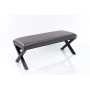 Ławka Pufa Tapicerowana Siedzisko Gładkie Ekoskóra Grafit Stal LGM-11 Rozmiary od 50 cm do 200 cm