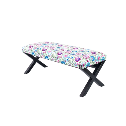 Ławka Pufa Tapicerowana Kwiaty Łowieckie LGM-11 Rozmiary od 50 cm do 200 cm