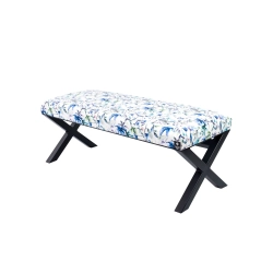 Ławka Pufa Tapicerowana Kwiaty Malowane LGM-11 Rozmiary od 50 cm do 200 cm