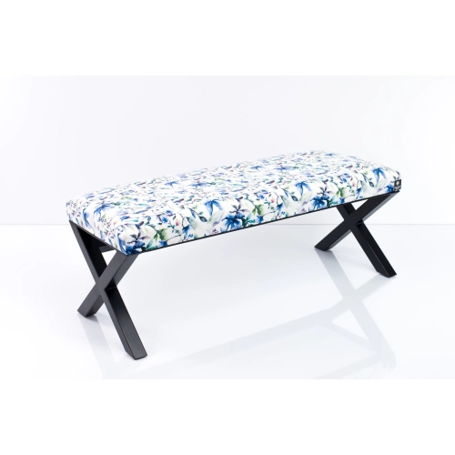 Ławka Pufa Tapicerowana Kwiaty Malowane LGM-11 Rozmiary od 50 cm do 200 cm