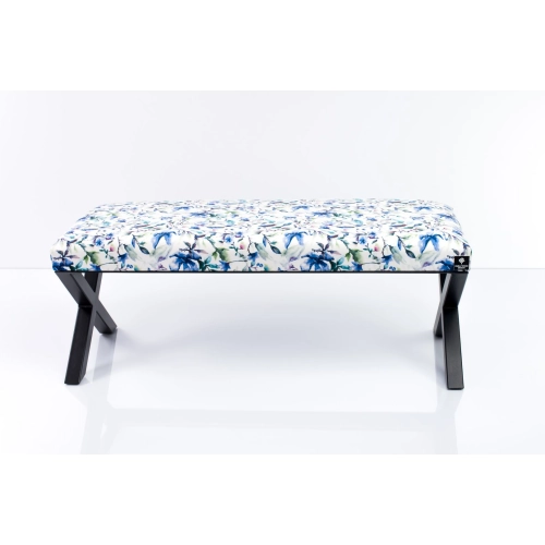 Ławka Pufa Tapicerowana Kwiaty Malowane LGM-11 Rozmiary od 50 cm do 200 cm