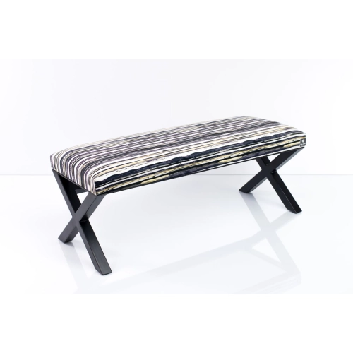 Ławka Pufa Tapicerowana Malowane Paski LGM-11 Rozmiary od 50 cm do 200 cm