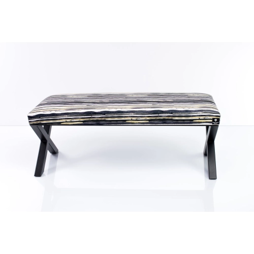 Ławka Pufa Tapicerowana Malowane Paski LGM-11 Rozmiary od 50 cm do 200 cm