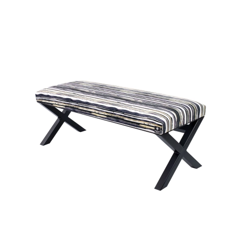 Ławka Pufa Tapicerowana Malowane Paski LGM-11 Rozmiary od 50 cm do 200 cm