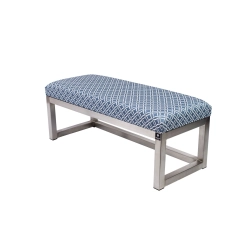 Ławka Pufa Tapicerowana EVO 33 Stal Nierdzewna Szczotkowana / Polerowana LGM-2 Rozmiary od 50 cm do 200 cm