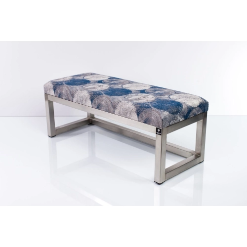 Ławka Pufa Tapicerowana NODO 1391 Stal Nierdzewna Szczotkowana / Polerowana LGM-2 Rozmiary od 50 cm do 200 cm