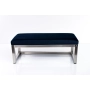 Ławka Pufa Tapicerowana Siedzisko Gładkie Granatowy Stal Nierdzewna Szczotkowana / Polerowana LGM-2 Rozmiary od 50 cm do 200 cm