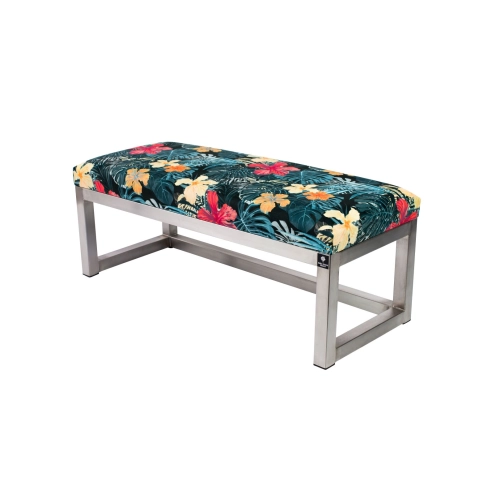 Ławka Pufa Tapicerowana Tropic 04 Stal Nierdzewna Szczotkowana / Polerowana LGM-2 Rozmiary od 50 cm do 200 cm