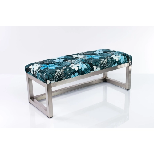 Ławka Pufa Tapicerowana Tropic 05 Stal Nierdzewna Szczotkowana / Polerowana LGM-2 Rozmiary od 50 cm do 200 cm
