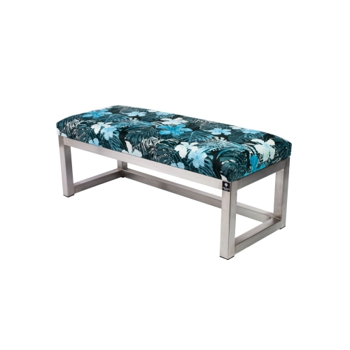 Ławka Pufa Tapicerowana Tropic 05 Stal Nierdzewna Szczotkowana / Polerowana LGM-2 Rozmiary od 50 cm do 200 cm