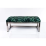 Ławka Pufa Tapicerowana Liście Tropikalne Stal Nierdzewna Szczotkowana / Polerowana LGM-2 Rozmiary od 50 cm do 200 cm
