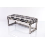 Ławka Pufa Tapicerowana Malowane Paski Stal Nierdzewna Szczotkowana / Polerowana LGM-2 Rozmiary od 50 cm do 200 cm
