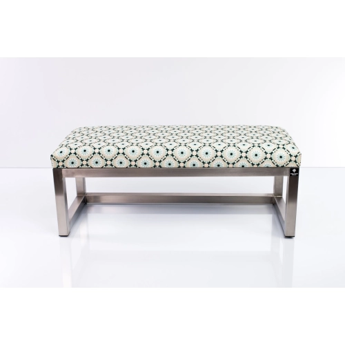 Ławka Pufa Tapicerowana Mandala Koła Stal Nierdzewna Szczotkowana / Polerowana LGM-2 Rozmiary od 50 cm do 200 cm